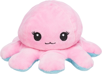 Trixie Omkeerbare Pluche Octopus Grijs/Geel 19 CM