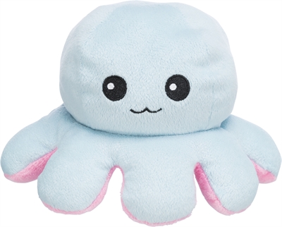 Trixie Omkeerbare Pluche Octopus Grijs/Geel 19 CM