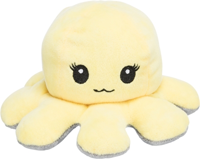 Trixie Omkeerbare Pluche Octopus Grijs/Geel 19 CM