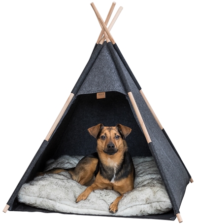 Trixie Schuilplaats Tipi Vilt Antraciet 70x70x70 cm — Een geborgen plek voor je kat