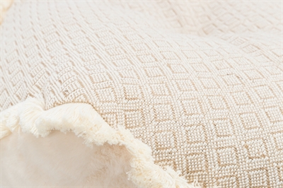 Trixie Hondenkussen Boho Hoekig Beige 70x70 cm — Comfortabele plek voor je hond