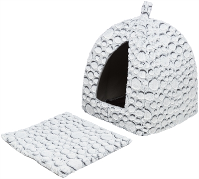 Trixie Kattenmand Iglo Mila Pluche Wit/Grijs 32x32x42 cm