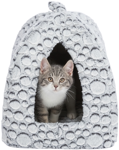 Trixie Kattenmand Iglo Mila Pluche Wit/Grijs 32x32x42 cm