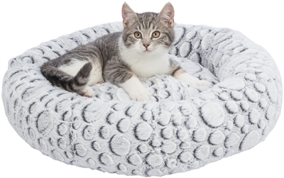 Trixie Kattenmand Mila Rond Pluche 50x50 cm Wit/Grijs