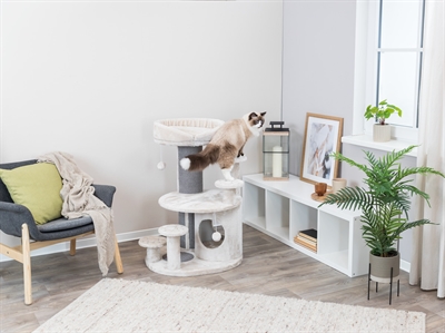Trixie Krabpaal Emil Lichtgrijs 69x59x96 cm met relax-mand