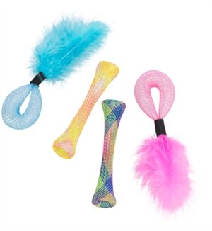 Trixie Set Tubes Met Ratel 4 stuks Assorti tot 15 cm