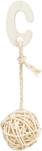 Trixie 3 Rotan Ballen Met Bel Aan Touw 24 cm