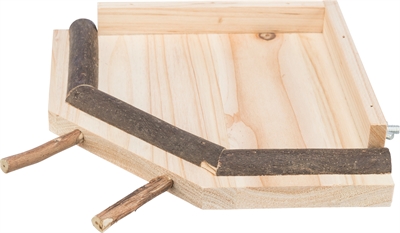 Trixie Landingsplaats Hout met Zitstokken 19x19 CM