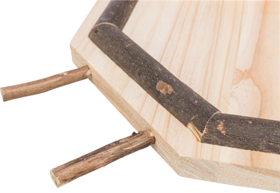 Trixie Landingsplaats Hout met Zitstokken 19x19 CM