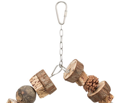 Trixie Ringschommel Hout met Dennenappels 18x18 CM