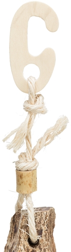 Trixie Natuurspeelgoed Vogel Mahonie/Schelpen 26 cm
