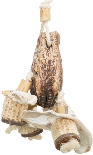 Trixie Natuurspeelgoed Vogel Mahonie/Schelpen 26 cm