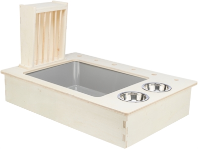 Trixie Voederstation Hout 70x47x41 cm met Bakken voor Knaagdieren
