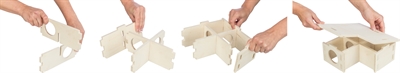 Trixie Knaagdierhuis 3 Kamers Hout 25x25x10 cm