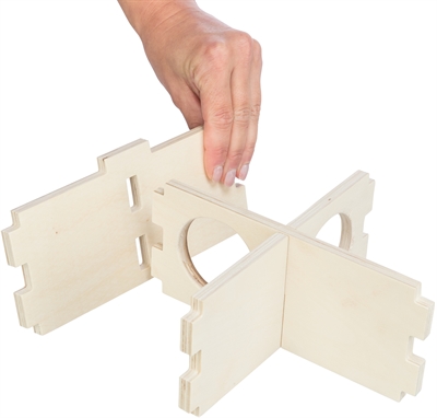 Trixie Knaagdierhuis 3 Kamers Hout 30x30x12 CM
