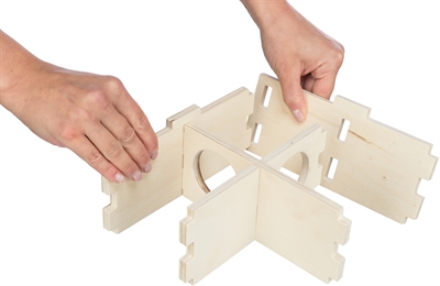 Trixie Knaagdierhuis 3 Kamers Hout 30x30x12 CM