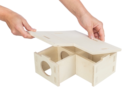 Trixie Knaagdierhuis 3 Kamers Hout 30x30x12 CM