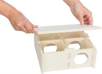 Trixie Knaagdierhuis 4 Kamers Hout 30x30x12 cm