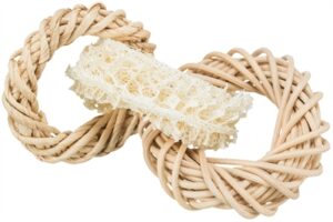 Trixie Luffaring Met Rotan-en Maïsblad Ring Naturel 13×13 CM