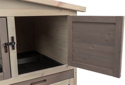 Trixie Natura Knaagdierhok met Ren 124x78x102 cm Grijs/Bruin