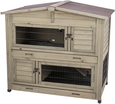Trixie Natura Knaagdierhok 2 Verdiepingen 133x83x120 cm Grijsgroen