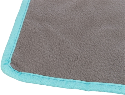 Trixie Fleece Deken voor Knaagdierkooi 140x100 cm Grijs/Turquoise