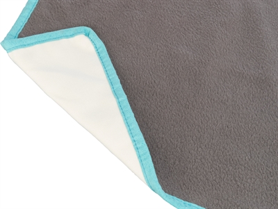 Trixie Fleece Deken voor Knaagdierkooi 140x100 cm Grijs/Turquoise