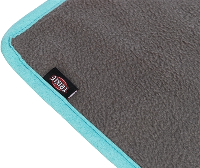 Trixie Fleece Deken voor Knaagdierkooi 140x100 cm Grijs/Turquoise