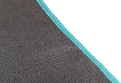 Trixie Fleece Deken voor Knaagdierkooi 140x100 cm Grijs/Turquoise