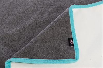 Trixie Fleece Deken voor Knaagdierkooi 140x100 cm Grijs/Turquoise