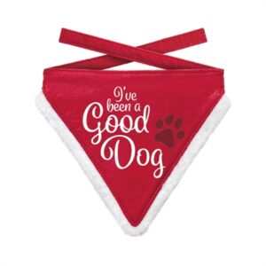 Plenty Gifts Kerst Bandana Good Dog Rood 14x18 cm