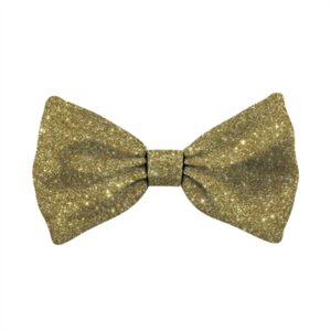 Plenty Gifts Kerst Vlinderstrik Glitter Goud 6x12,5 CM voor Hond