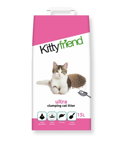 Kitty Friend Ultra Kattenbakvulling 15 Ltr, klontvormend