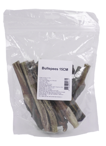 Petsnack Bullepees 10x15 cm - 10 stuks