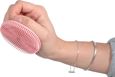 Zolux Anah Borstel Rond Rubber Roze 7,5x7,5x3 CM voor katten
