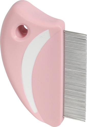 Zolux Anah Vlooienkam Rond 6x1,5x8,5 cm Roze/Wit