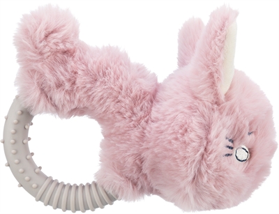 Trixie Pluche Haas met TPR Ring voor Puppy 27 cm