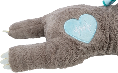Trixie Pluche Luiaard met Hartslag voor Puppy 34 cm