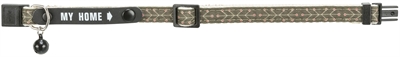 Trixie Kattenhalsband My Home Olijf Groen 4 ST met adreslabel en belletje