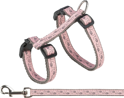 Trixie Kattentuig Met Riem Grijs / Roze 27-45 Cm/13 Mm 120 CM
