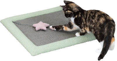 Trixie Kitten Krabmat Mintgroen 47x47 cm met speeltje