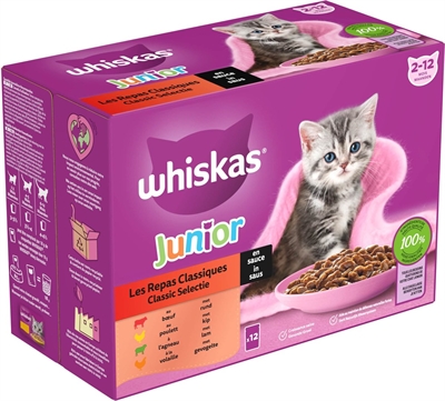Whiskas Multipack Pouch Junior Vlees In Saus 4x12x85 GR