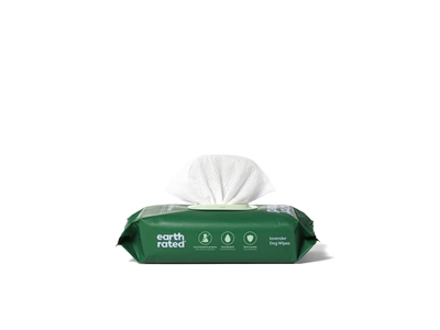 Earth Rated Dog Wipes Lavendel 100 st 20,5x20,5 cm Composteerbaar