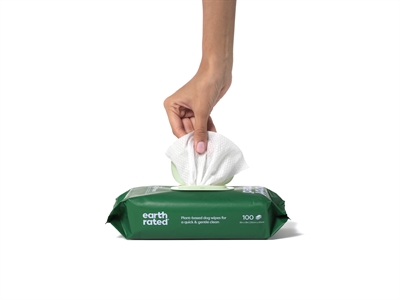 Earth Rated Dog Wipes Lavendel 100 st 20,5x20,5 cm Composteerbaar