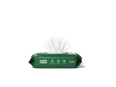 Earth Rated Dog Wipes Geurloos 100 st 20,5x20,5 CM Composteerbaar