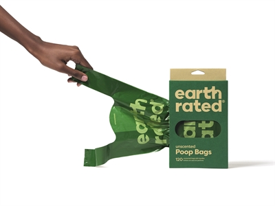 Earth Rated Poepzakjes met Handvaten 120 ST Geurloos Gerecycled