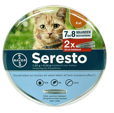 Seresto Teken- En Vlooienband Kat 38 CM 2 ST