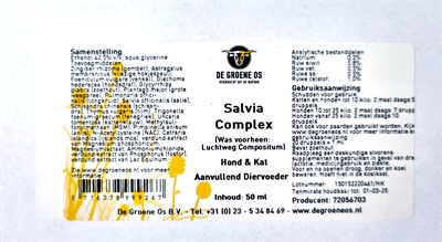 De Groene Os Salvia Complex 50 ML voor Hond en Kat