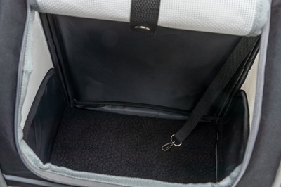 Trixie Hondentas Rugtas Chloe Lichtgrijs/Zwart 39x27x43 cm