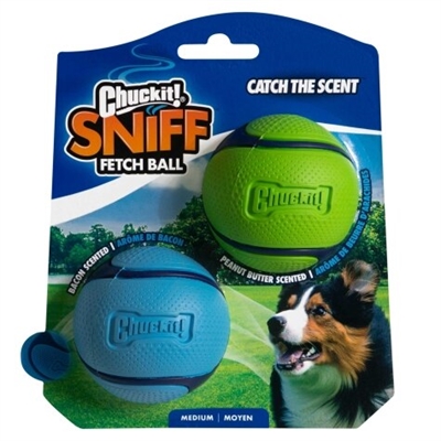 Chuckit Sniff Fetch Bal Pindakaas & Bacon 6 CM